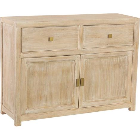 Aparador de madera beige 2 puertas y 2 cajones 120x40x88h cm (1/5)