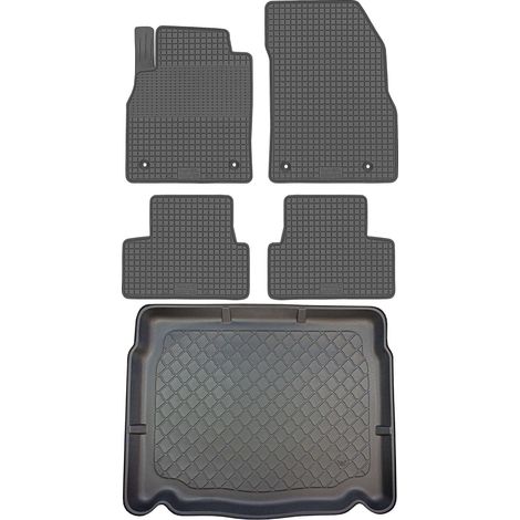 Opel Astra IV J Hatchback de 10.2009 a 10.2015 SET - Alfombrillas de goma para coche + alfombrilla para maletero