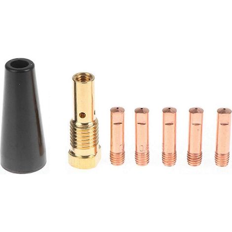 Lot de 7 embouts de buse sans gaz pour dévidoir à fil fourré Century FC90, 0,9 mm (1/5)