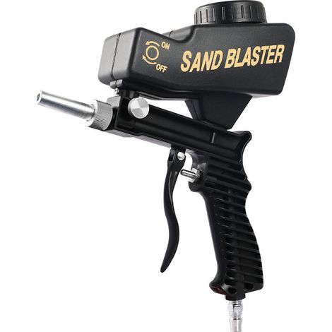 royaluxe - Pistolet de sablage a gravite portable Ensemble de sablage pneumatique Sableuse antirouille Petite machine de sablage au jet de sable, noir - (1/5)