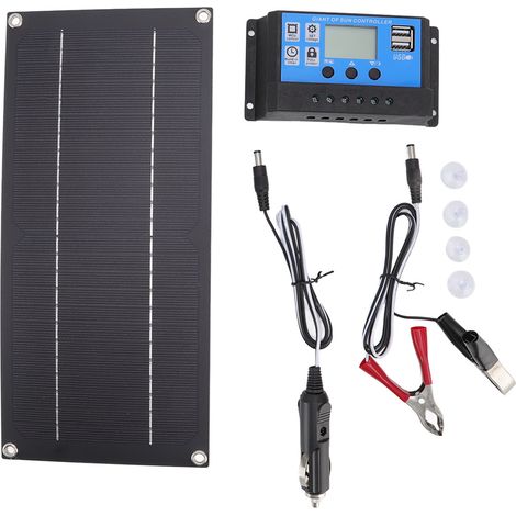Kit Solaire 600W 18V avec Contrôleur de Charge 100A pour Batterie - Équipement d'Extérieur et Agricole