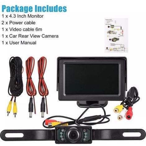 Kit caméra de recul sans fil – Écran LCD haute définition – Fonction vision nocturne – Étanche – (1/5)