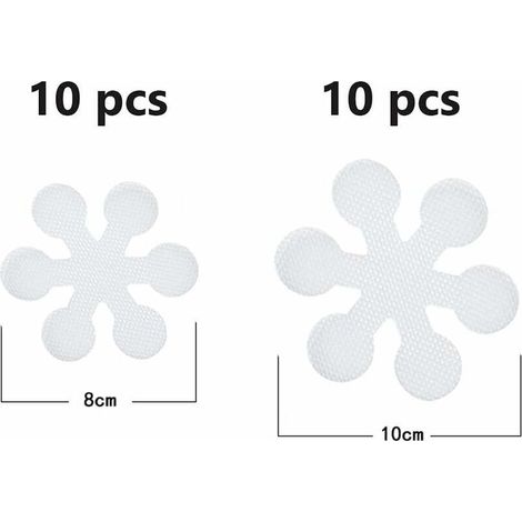 (20 Stück) Antirutschstreifen für Badezimmer, Antirutschaufkleber, transparente Antirutschstreifen für Dusche, Kinderbecken – Blumenmuster (1/4)