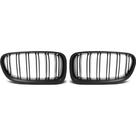 Grilles calandre BMW serie 5 F10/F11 de 2010 a 2016 Noir mat Double barre-27318095 (1/5)