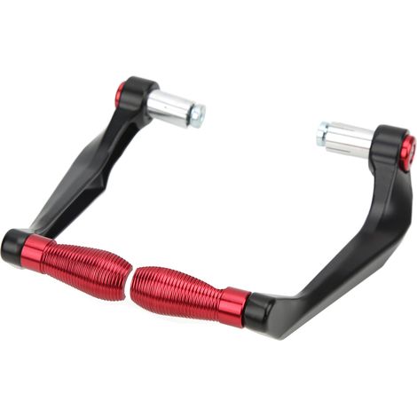 Lot de 2 Garde-mains Moto en Aluminium, Protège-Levier de Frein et Embrayage pour VTT, Rouge (1/5)