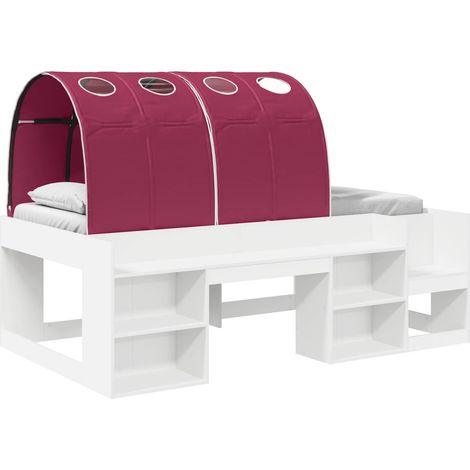 Maison Exclusive - Bett mit Tunnel 4 pcs Weiß und Rot Holzwerksto