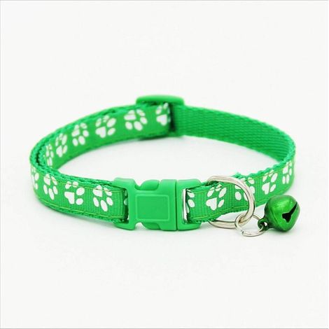 Collier pour chien, laisse réglable pour chien et chat, collier réfléchissant avec clochette pour animaux de compagnie et chats. (1/5)