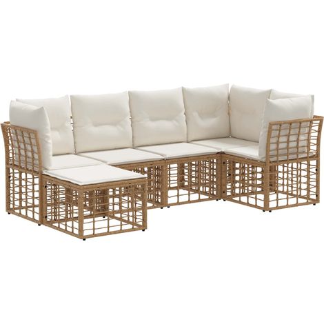 Maison Exclusive - Outdoor-Sofagarnitur Natur Polyester