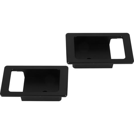Lot de 2 caches de poignée de porte intérieure noirs de remplacement pour Land Rover Defender 90/110/130 2004‑2018 (1/5)