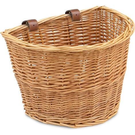 Panier de vélo unisexe, compatible avec la plupart des vélos : beach cruiser, vélo d\'appartement, vélo électrique, vélo de route, marron clair. (1/5)