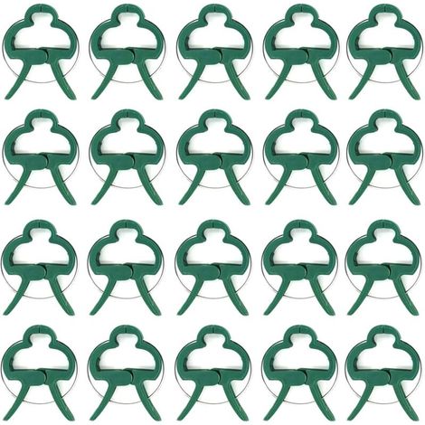 Lot de 20 pinces à plantes Kit de fixation pour tomates, roses, concombres (1/5)