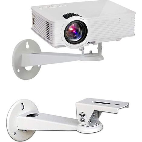 CSPARCV 1 pezzo Mini staffa da parete per proiettore, vite M4 da 6,3-7,87 pollici, rotazione a 360°, inclinazione a 60°, per fotocamera/proiettore/webcam - Materiale in acciaio al carbonio (1/4)