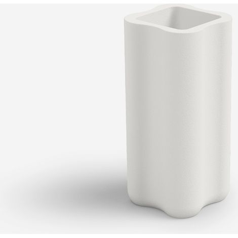 Vaso alto da esterno in polietilene Made in Italy Nebula 35 - Bianco (1/3)