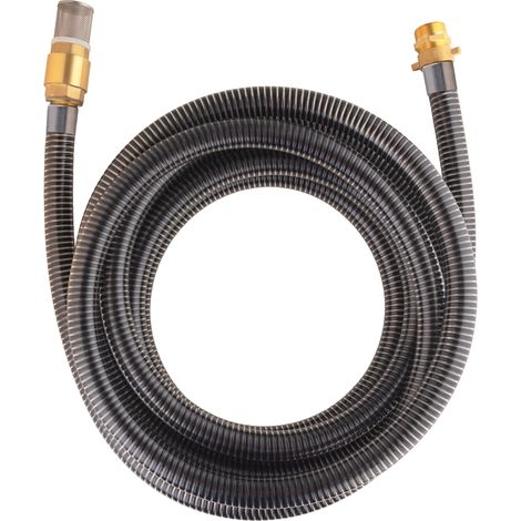 Kit d'aspiration pour pompe 25mm – Tuyau renforcé 7m – Raccords laiton femelle 1' – Crépin inox avec clapet anti-retour – Aroz