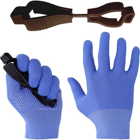 Set of 12 pair of gloves of work to nubs for work lightweight with pliers to gloves(blue) (1/5)