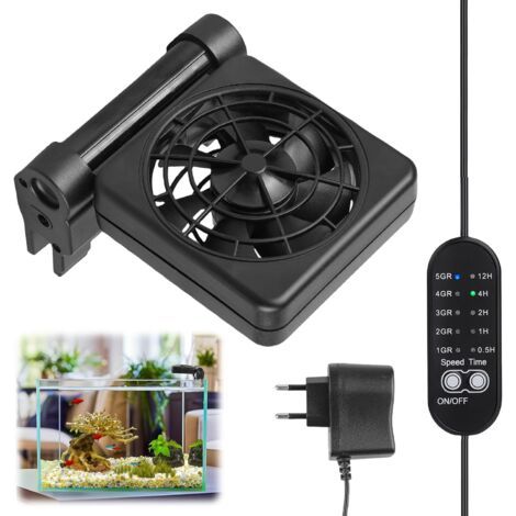 Aquariumkühler, Aquarienkühlgerät, Kühler für Aquarienkühlsysteme, geeignet für Aquarien bis 30 cm (1 Lüfter)