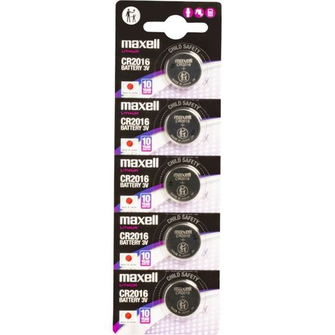 Batterie al litio Maxell CR2016, 5 pezzi (1/2)