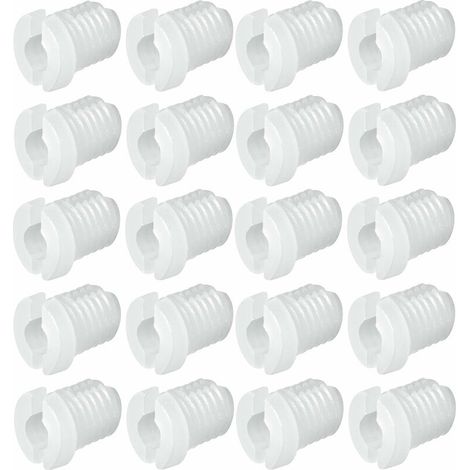 – Lot de 20 manchons d'écartement en plastique M4 – Longueur 7,5mm – Pour vis bois 4mm – Fixation meuble efficace (1/3)