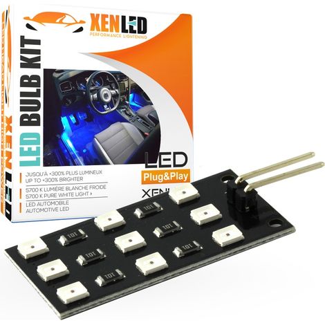Module de remplacement LED compatible avec VAG Audi VW & SEAT pour modèle 4E0 947 415 A - BLEU Puissant (1/5)