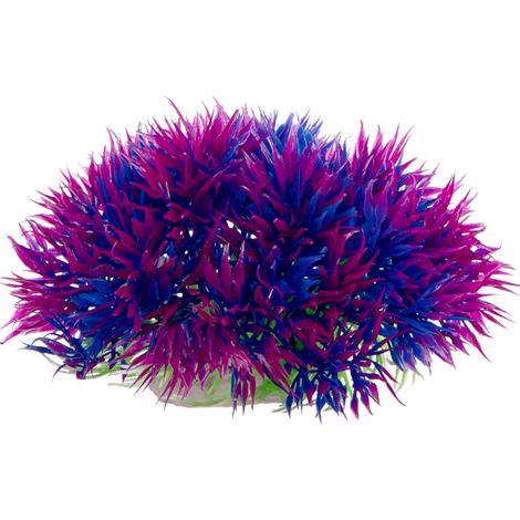 Plante artificielle miniature violette, décoration pour aquarium