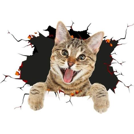 (B)3D Cat Removable Car Sticker Car Decoration Sticker Car Window Animation Funny Decoration Kitten Sticker Car Shape Sticker (1/5)