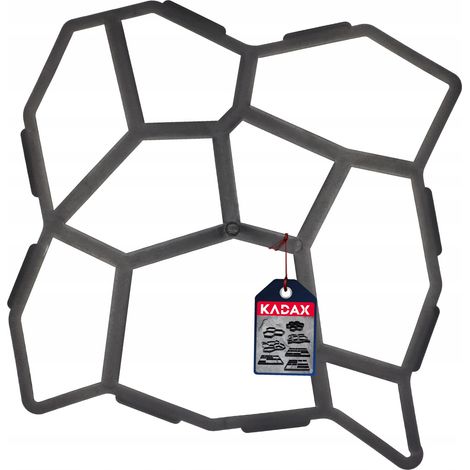 KADAX Pflastersteinform aus Kunststoff, Gehweg Form, 49 x 50 x 4 cm