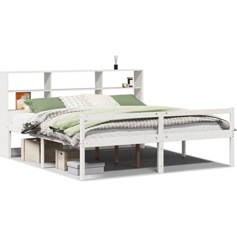Maison Exclusive - Giroletto con Libreria senza Materasso 180x200 cm in Legno Pino