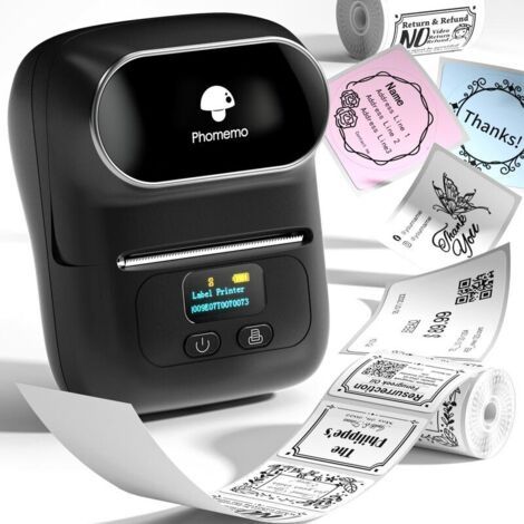 Imprimante d'étiquettes Bluetooth M110 – Impression thermique sans encre – Connectivité iOS/Android – Compacte et rechargeable 1500mAh (1/5)