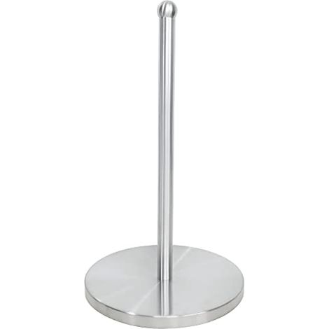 Porte-Rouleau de Papier Toilette sur Pied pour Salle de Bain, Porte Essuie Tout Longeur 34.5 CM, Support en Acier Inoxydable avec Brossée Argenté, Durable et Pratique (1/5)
