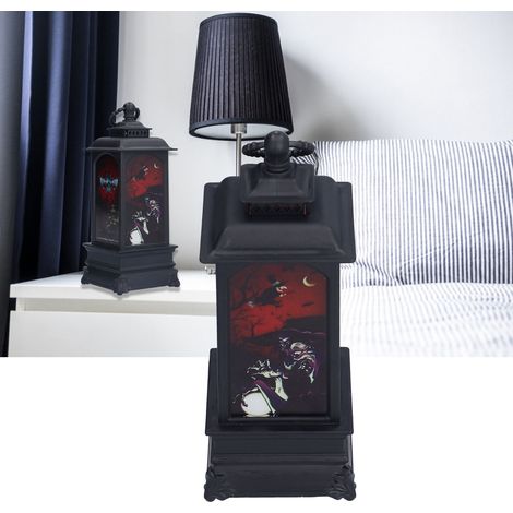 Lanterne d'Halloween portable, effet bougie, lampe LED créative de style rétro, veilleuse décorative pour bureau. (1/5)