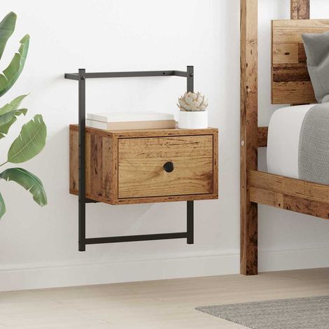 Nachttisch mit Schubladen Altholz 35 x 30 x 51 cm Holzwerkstoff
