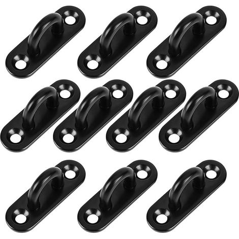 Lot de 10 pièces de pont en acier inoxydable, crochet M6 en acier inoxydable, fixation plafond, anneau de fixation en acier inoxydable pour plafond, mur, balançoire, hamac (1/5)