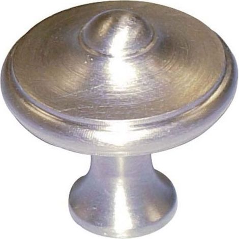 Bouton lyonnais laiton nickel mat - Hauteur : 30 mm - Diamètre : 30 mm - Décor : Nickel mat - FOSUN