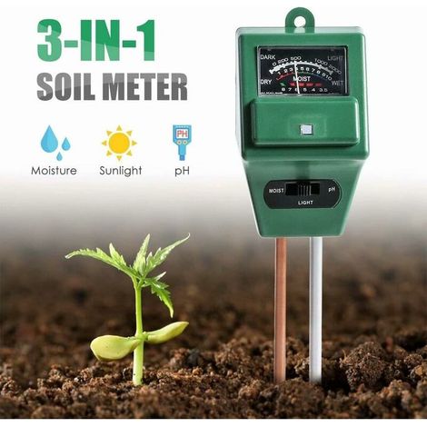 Digital pH Soil Tester, -in pH Sunlight Humidity Sensor Probe Meter Soil PH Test Kits Test function for home and garden, plants, farm, indoor / outdoor use. (-in soil PH meter) (1/4)