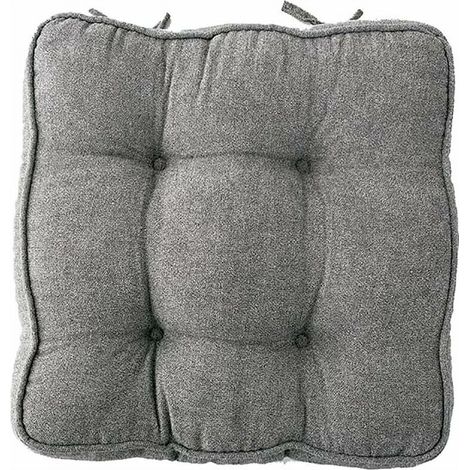 Coussins De Chaises De Confort Avec 2 Liens, Tatami Coussins De Siège Conception Matelassée Coussin De Sol De Carré, Idéal Pour Intérieur Et Extérieur, 45X45Cm Grey (1/5)