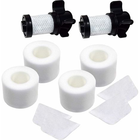 Pack of 2 + 4 compatible Shark IONFlex DuoClean filters IC205 IF100 IF150 IF160 IF170 IF180 IF251 IF200 IF201 IF202 IF205. Replaces XPREMF100, XPSTMF100 (IF100000 2 HEPA + 4 foam filters) (1/4)