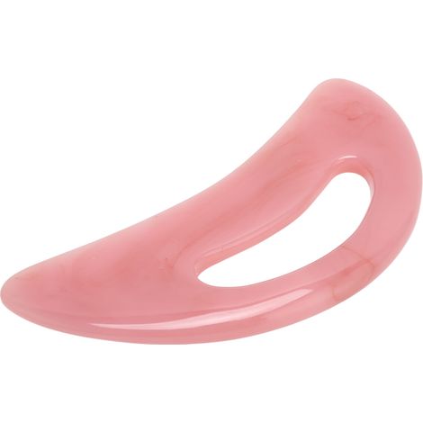 Plaque de massage Gua Sha en résine pour le corps entier, idéale pour un usage domestique ou professionnel. Rose, taille L. (1/5)