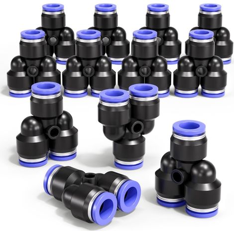 12 PCS 8mm 3 weg y Separator Push-in Luft Verbindung, 3 weg Kunststoff Schnelle release Py Air Linie adaptateur