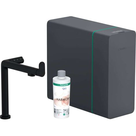 Hansgrohe Aqittura M91 - Mitigeur d´évier, SodaSystem, sBox, noir mat 76837670 (1/5)