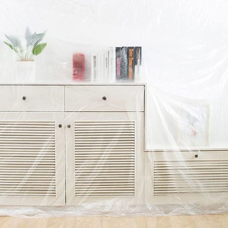 Bâche En Plastique - Transparente - 110 cm x 20 m - Étanche Et Anti-Poussière - Pour Peinture Rénovation Domicile Et Déménagement (1/5)