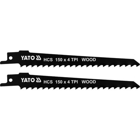 Lames de scie à bois HCS150 mm 4 dents par pouce, lot de 2, YT-33921, YATO (1/3)