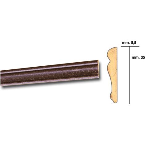 Cornice Per Parati 5,5X35 Barocco 200 Cm Noce Scuro - 25 Pz (1/2)