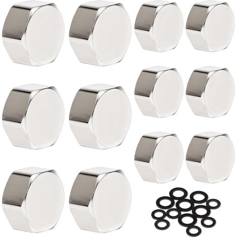12 Pieces Bouchon Femelle en Acier Inoxydable 1/2 3/4" (1/5)