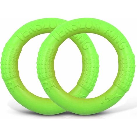 Frisbee Dog Toy Frisbee for Dogs Floating Dog Disc Dog Frisbee Dog Indestructible Hoops 2 Pieces (Green) (1/4)