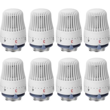 8 Stück Heizkörper Thermostatkopf,Heizkörperventil für Gewinde M30x1.5,Thermostat Heizung,Thermostat-Kopf,Thermostatkopf Ersatzkopf,Heizungsthermostat,Heizkörperthermostat für Zuhause Büro (1/5)