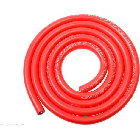 Revtec - Silicone Wire - Powerflex PRO+ - Red - 8AWG - 4197/0.05 Strands - OD 6.5mm - 1m