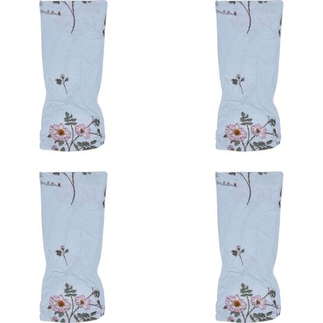 Lot de 4 housses de chaise haute élasticité, design élégant et raffiné, anti-poussière, pour salle à manger, hôtel, bureau, banquet, rose. (1/5)