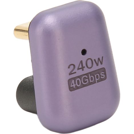 U-förmiger USB-C-Adapter (40 Gbit/s, Buchse auf Stecker), 240 W, 8K-Auflösung und 180-Grad-Neigungswinkel für Smartphones und Laptops (1/5)