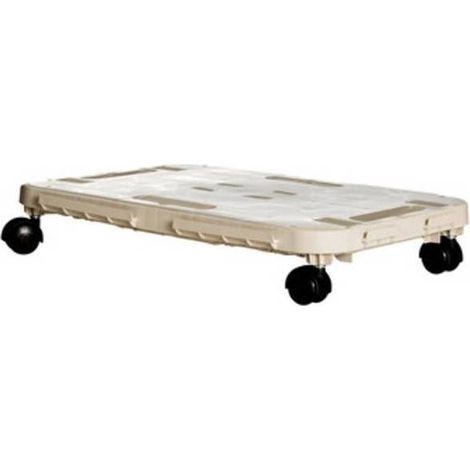 PEDANA C/RUOTE DOLLY HOME 48X29X12,5 CM ECRU