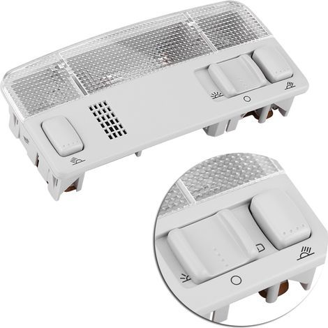 Lumière de lecture intérieure pour Golf MK4, Bora, Passat, Skoda - 1TD947105 - Plafonnier gris (1/5)